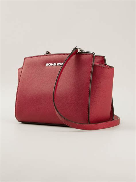 michael kors red men messenger bag